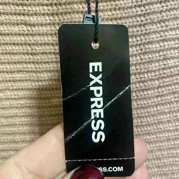 Express Blush Pink Asymmetrical Sweater Dress Size Medium - Picture 4 of 6